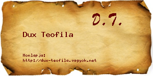 Dux Teofila névjegykártya